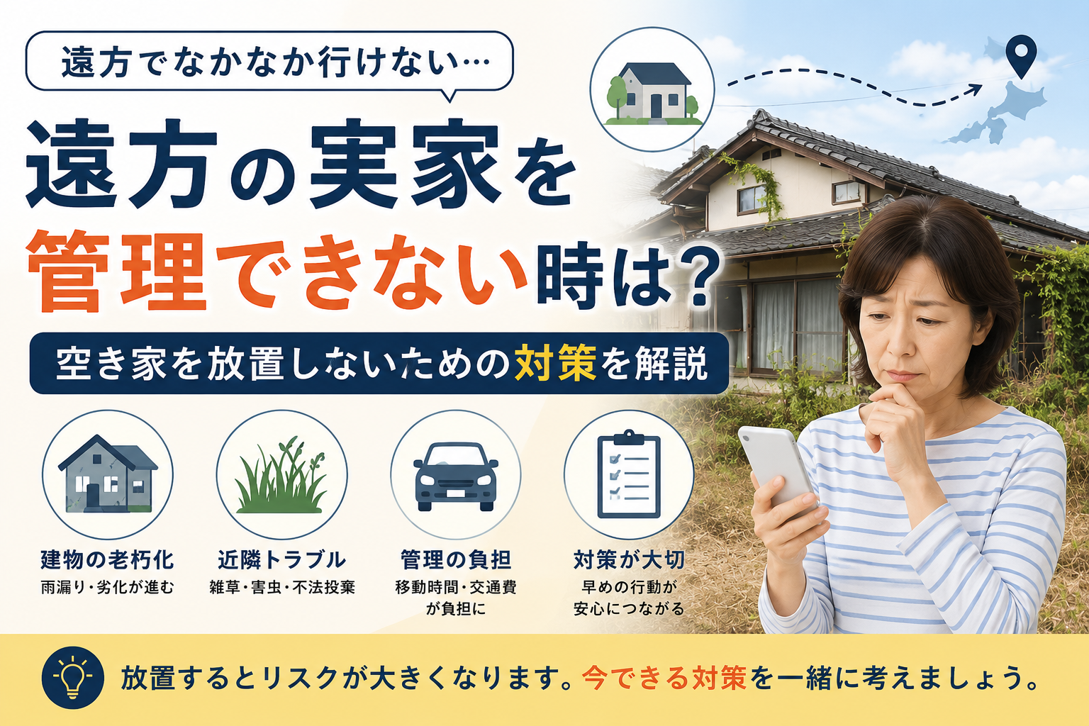 遠方の実家を管理できない時は？