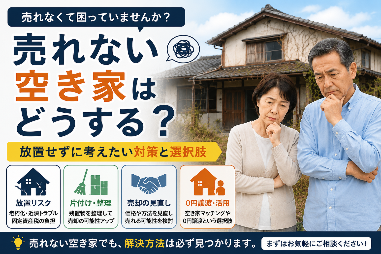 売れない空き家はどうする？
