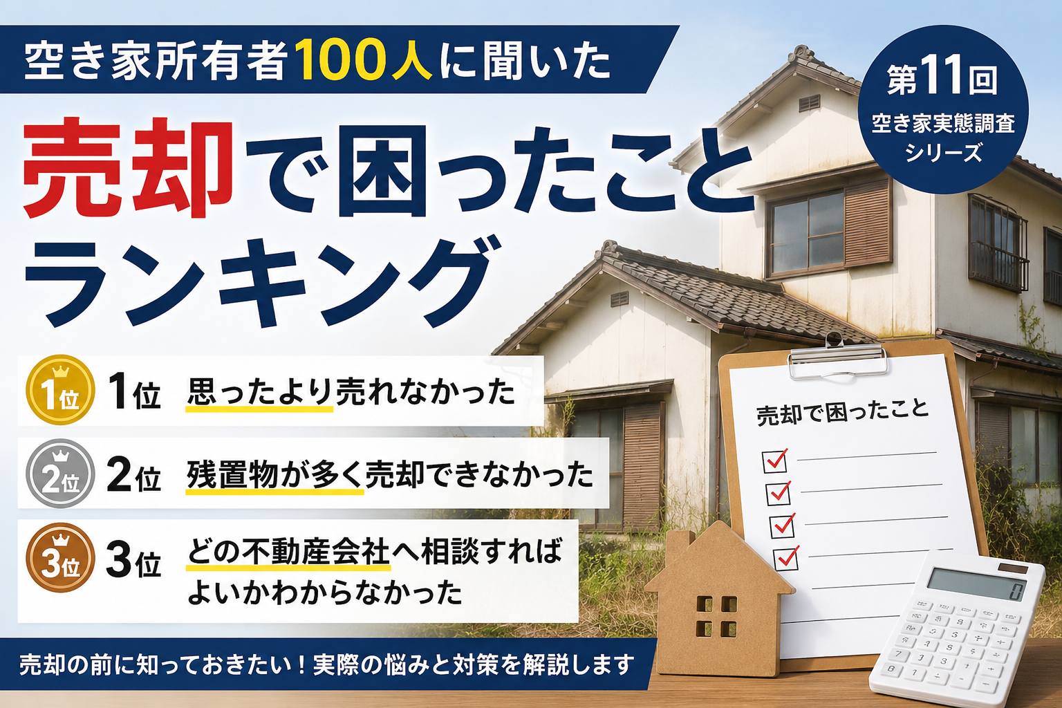 売却で困ったことランキング